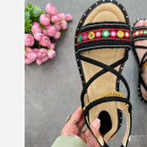 صندل سنتی مشکی کرم نسکافه ای