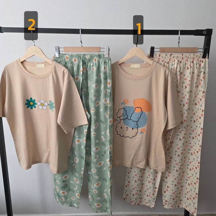 ست تیشرت شلوار زنانه فانتزی