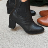 بوت پاشنه دار کشی قهوه ای عسلی مشکی
