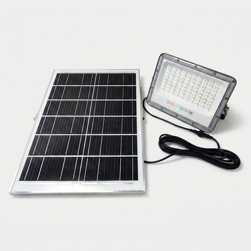 پروژکتور خورشیدی 100 وات مدل 100W کد 801 به همراه پنل خورشیدی