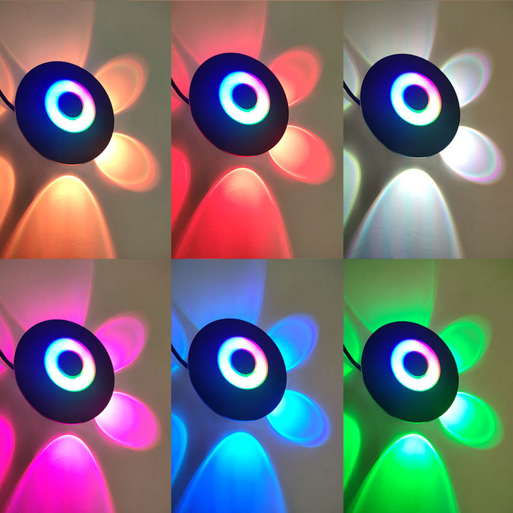 چراغ دیواری مدل سفینه 6 طرفه RGB 7W کد 060