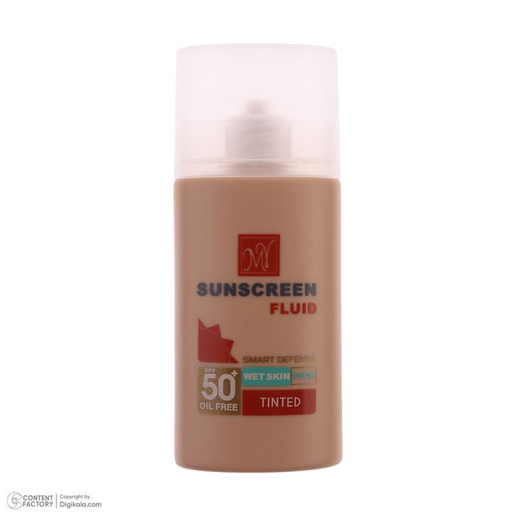 فلوئید ضد آفتاب رنگی مای SPF 50 مدل Smart Defense حاوی محافظ UVA و UVB مناسب انواع پوست حجم 50 میلی لیتر