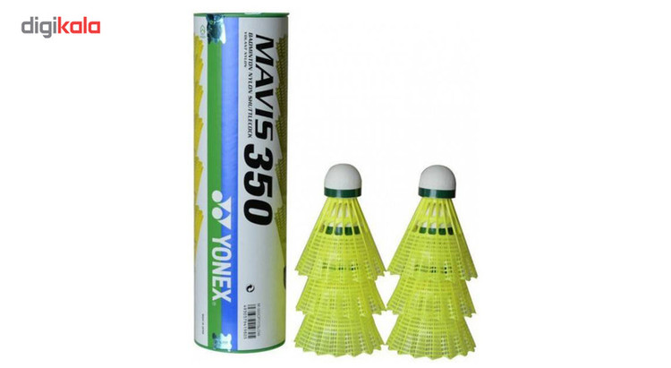 توپ بدمینتون مدل Mavis 350 بسته 6 عددی سایز 4