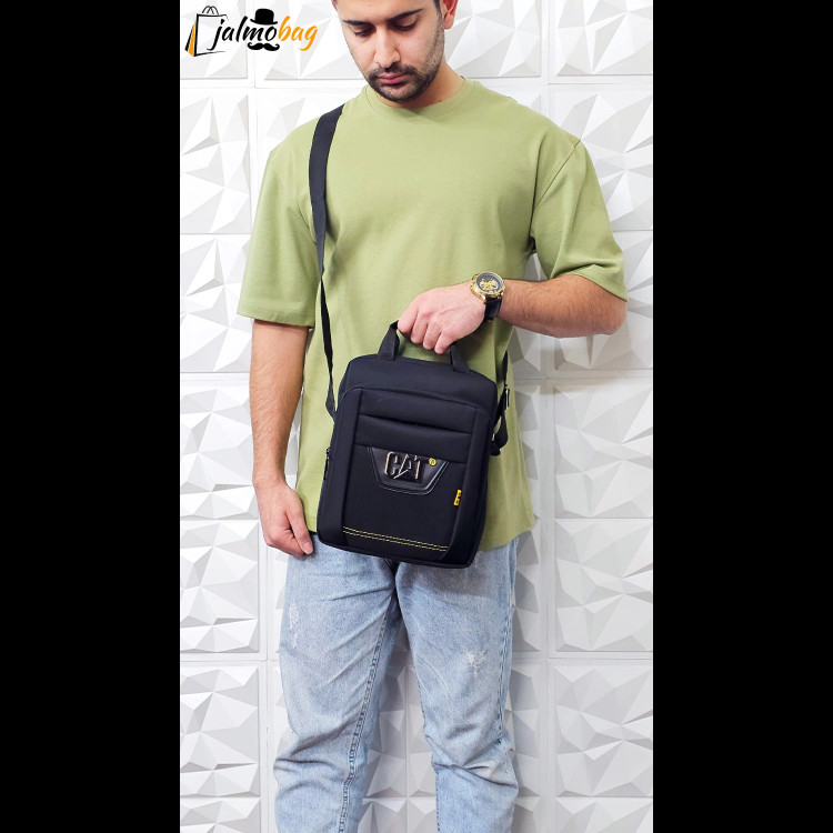 کیف دوشی مردانه برزنتی دیبا کت کوچک مشکی (2)