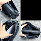 کیف دستی مردانه چرم صنعتی ضد خش شوزبگ دو خانه