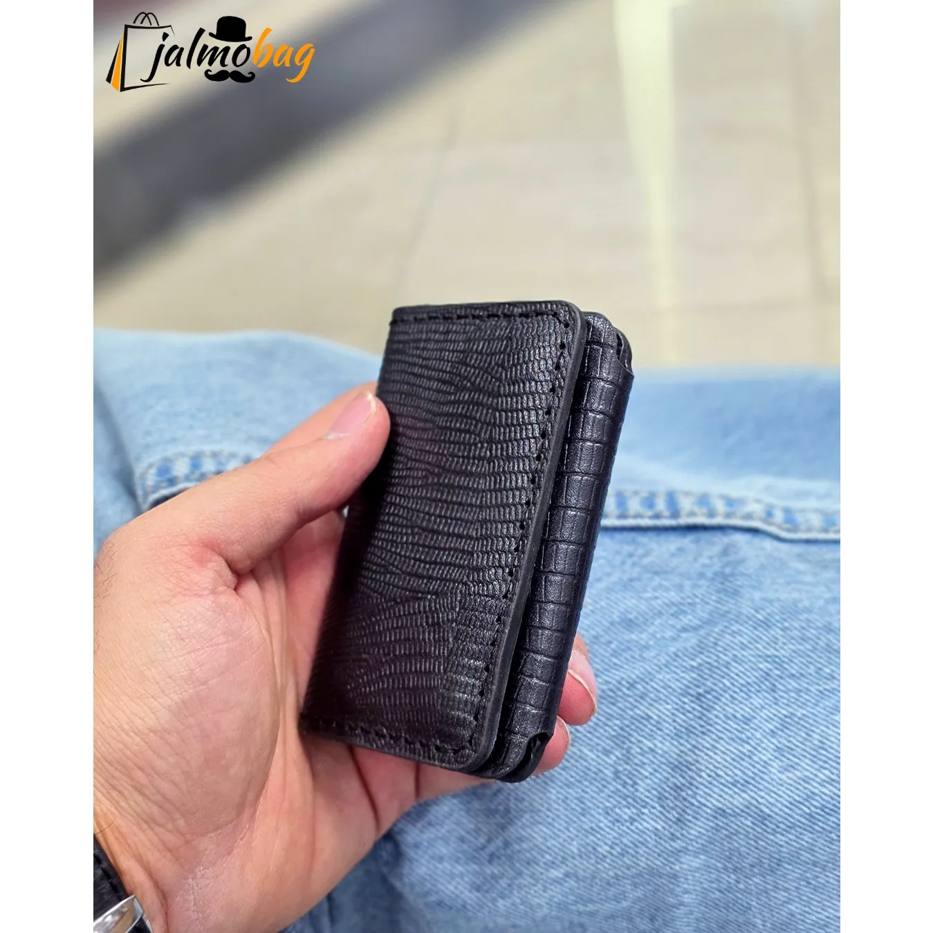 جاکارتی چرم طبیعی دکمه دار (2)