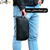 کیف دستی مردانه چرم صنعتی دو خانه مدل شوزبگ