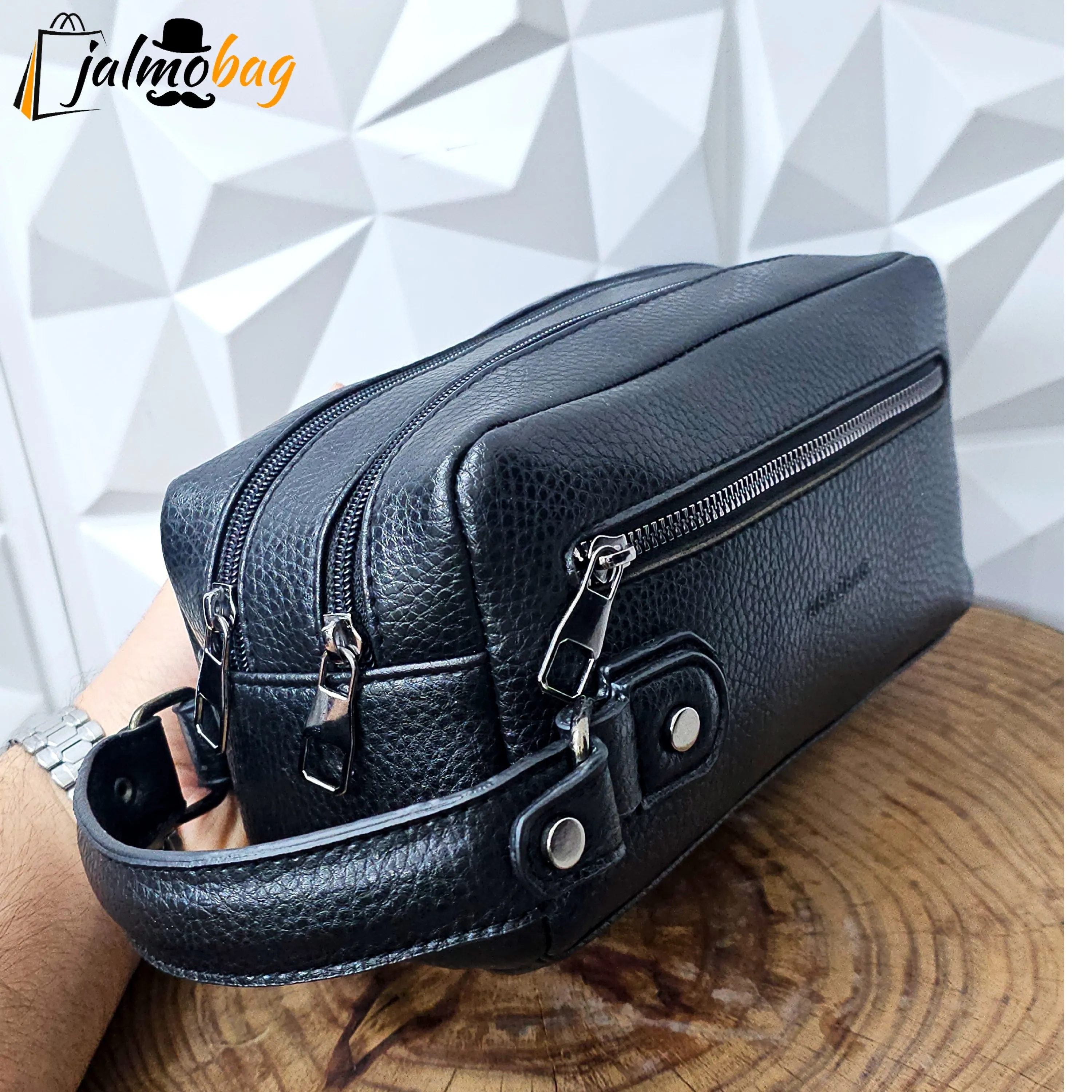 کیف دستی مردانه چرمی شوزبگ دو خانه چرم صنعتی خارجی (2)