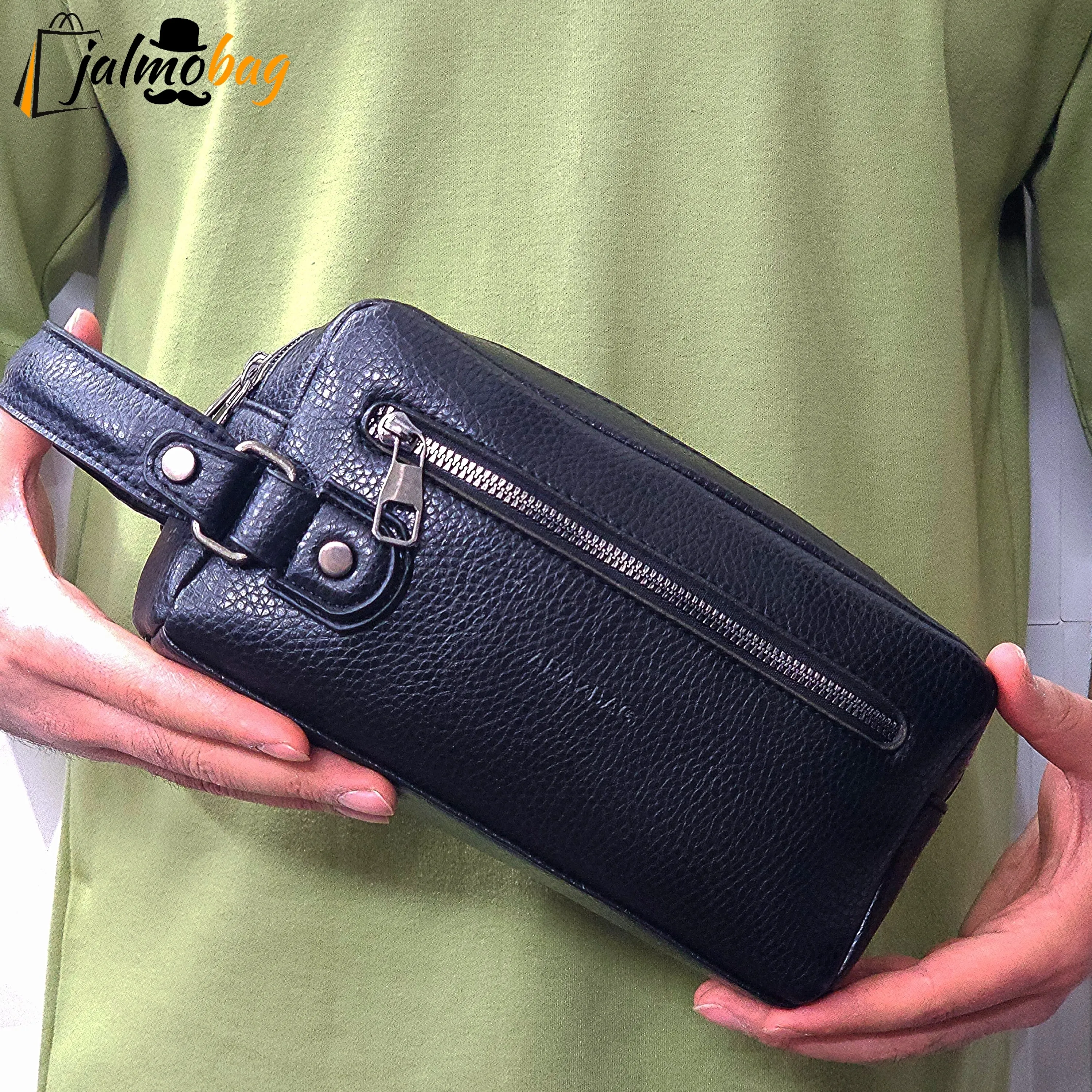 کیف دستی مردانه چرمی شوزبگ دو خانه چرم صنعتی خارجی (2)