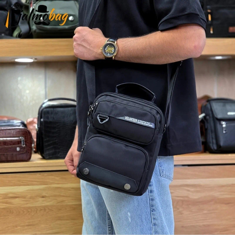 کیف دوشی دستی اسپرت برزنتی پارچه ای خارجی جیب دار