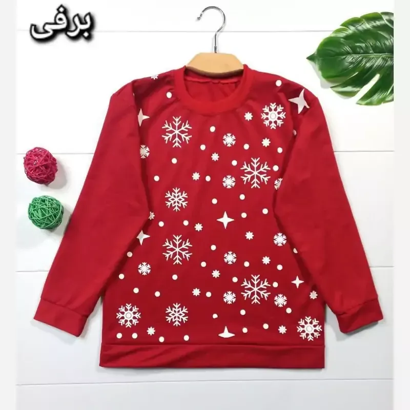 بلوز زنانه یقه گرد قرمز جنس پنبه پلی استر مناسب سایز 38 تا 44