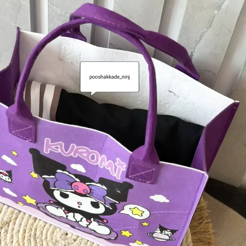 کیف نمدی طرح کرومی ابعاد 30 در 25 سانتیمتر