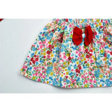 ست شومیز و دامن دخترانه یلدایی جنس ساتن رنگ قرمز