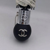 چتر اتوماتیک برند چنل CHANEL ضد باد با پارچه نانو و جعبه کادویی رنگ کرم نخودی
