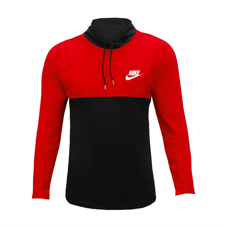 تیشرت آستین بلند مردانه یقه ایستاده جودون دو رنگ تن پوش شیک