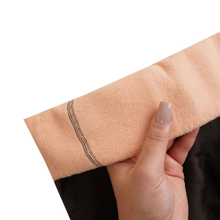 جوراب شلواری ضخیم تو کرکی فاق بلند سایز بزرگ 3XL-6XL کرم مشکی