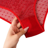 شورت اسلیپ زنانه تور گیپور طرحدار سایز XL