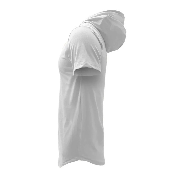 ست تی شرت و شلوار مردانه نخی آستین کوتاه کلاه دار یقه بنددار دم پا کش زیپ دار