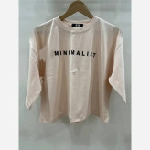 تیشرت کراپ زنانه سبز پاستلی طرح MINIMALIST مدل لش آزاد