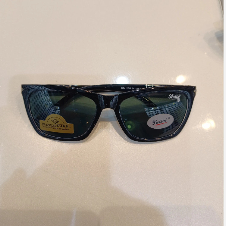 عینک آفتابی پرسول شیشه سنگ persol ایتالیا دسته فنر دارای آنتی رفلکس کد 24115