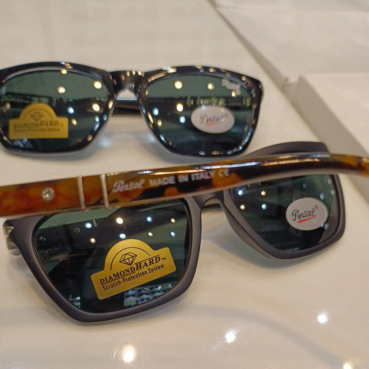 عینک آفتابی پرسول شیشه سنگ persol ایتالیا دسته فنر دارای آنتی رفلکس کد 24115