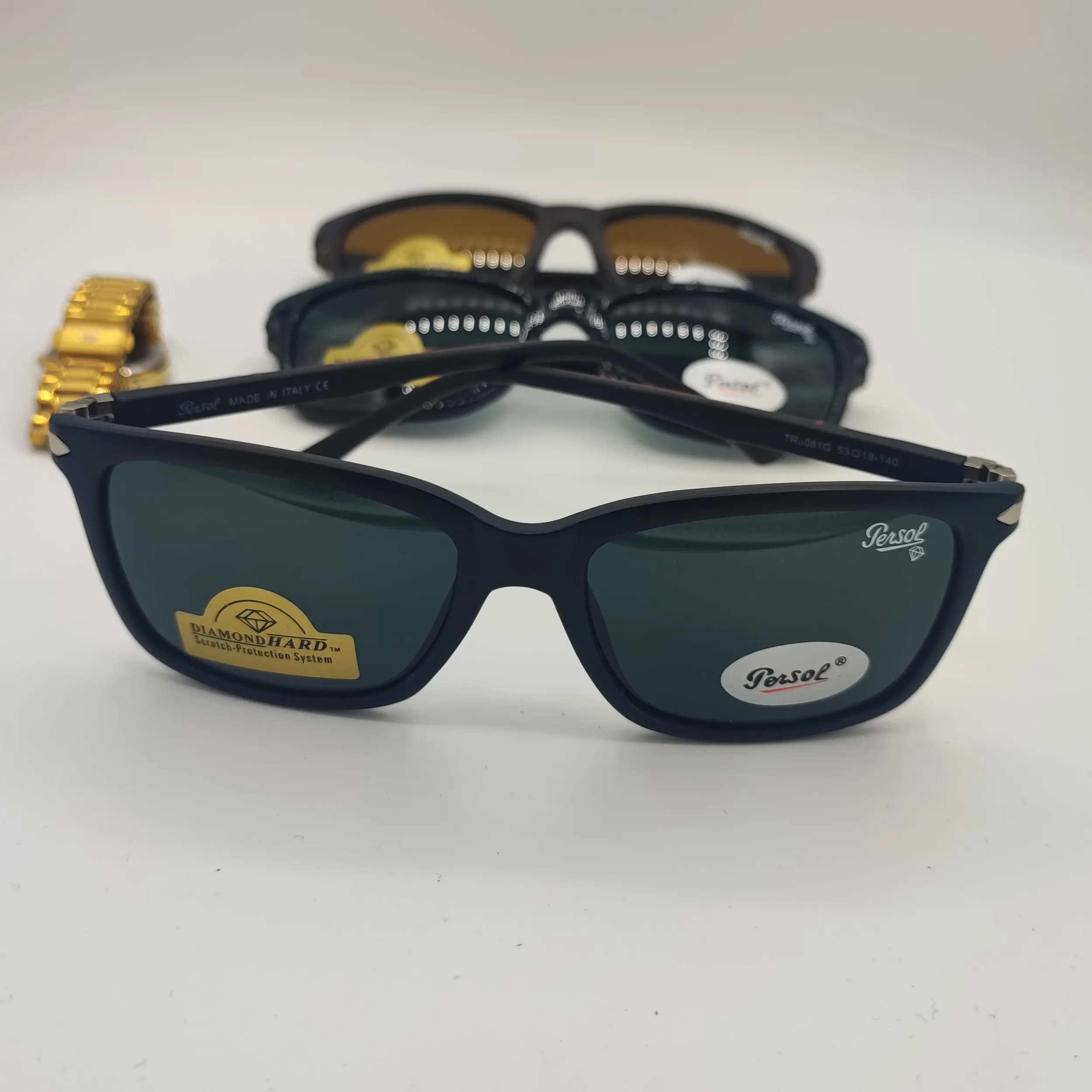 عینک آفتابی پرسول کد 8081 شیشه سنگ persol مناسب آقایان و بانوان