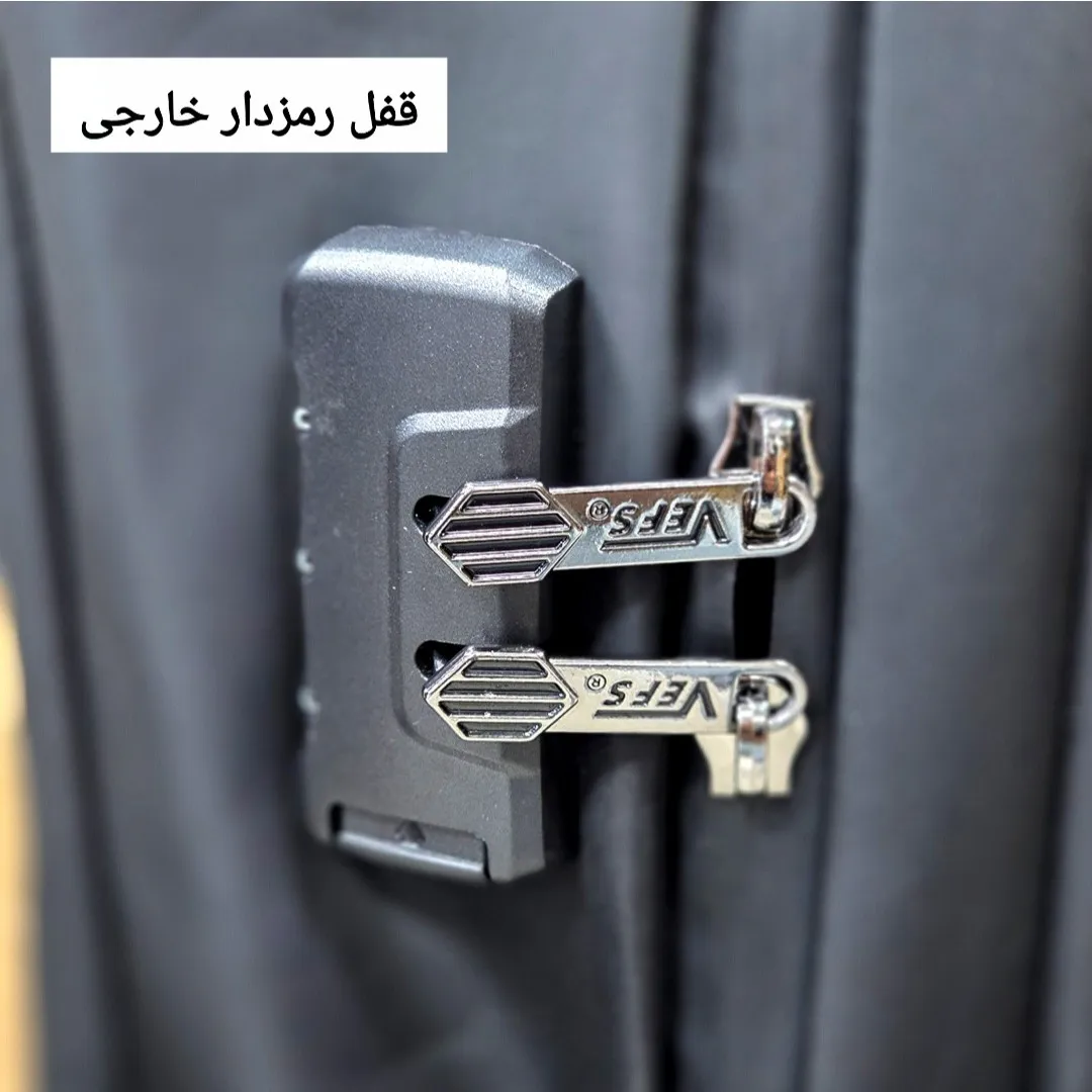 کوله پشتی لپتاپ دانشجویی و اداری قفل دار مناسب لپتاپ تا 17.5 اینچ مردانه و زنانه