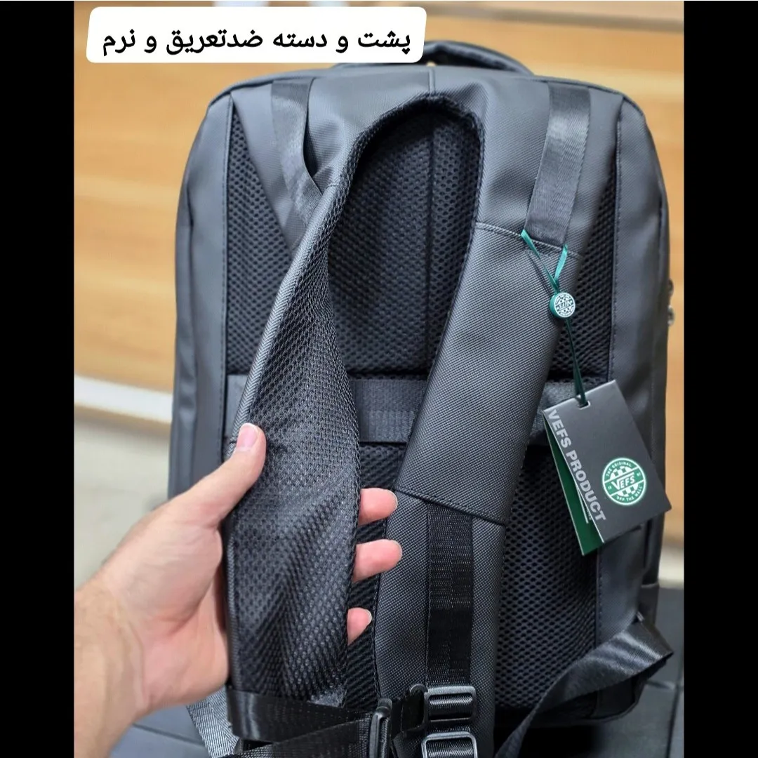 کوله پشتی لپتاپ دانشجویی و اداری قفل دار مناسب لپتاپ 17.5 اینچ