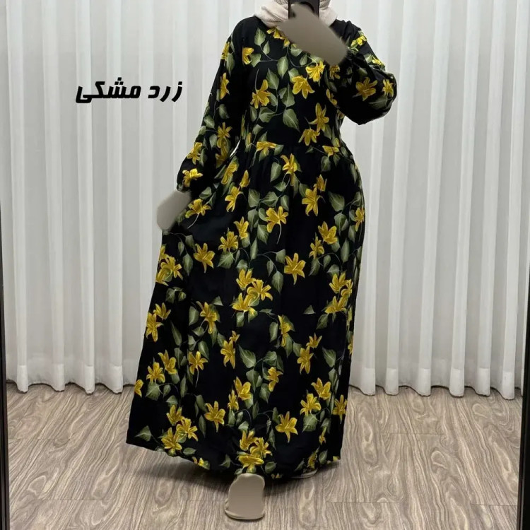 پیراهن ساحلی زنانه نخی مدل پامچال فری سایز