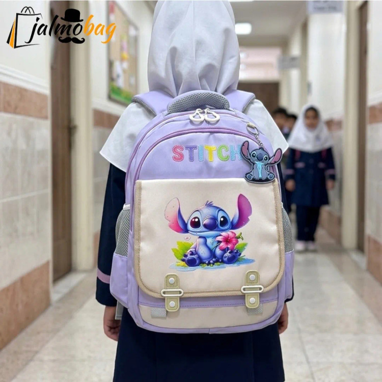 کوله پشتی مدرسه طرح استیج مناسب پیش دبستانی و دبستان جنس پارچه کجراه خارجی (2)