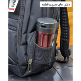 کوله پشتی اسپرت پارچه دیبا خارجی سه خانه لپ تاپ دار