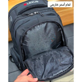 کوله پشتی اسپرت پارچه دیبا خارجی سه محفظه با جای لپ تاپ و پورت USB