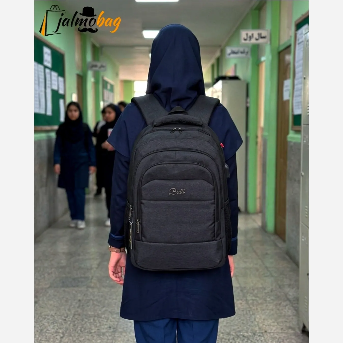 کوله پشتی ضدآب اسپرت مناسب دانشجویی و روزمره با پورت USB و جاکلپتپی