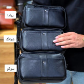 کیف دستی و دوشی مردانه مونت بلانک چرم صنعتی مدل سه کاره