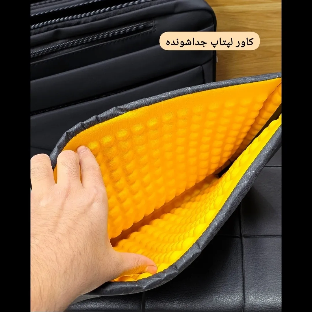 کیف اداری و لپتاپی 3 کاره بنلتون جنس دیبا مشکی