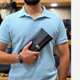 کیف دستی پاسپورتی چرم اصل گاوی مردانه (2) کد 3050