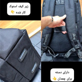 کوله پشتی وارداتی پرزیدنت ضد آب لپ تاپ دار سه خانه (2)