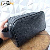 کیف دستی مردانه اسپرت طرحدار چرم صنعتی دو خانه