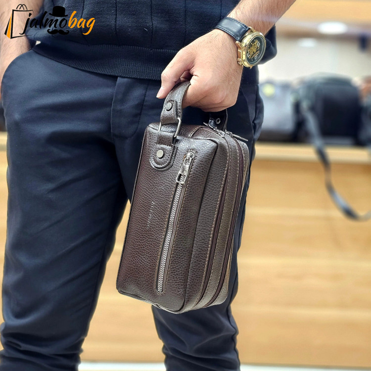 کیف دستی مردانه چرمی شوزبگ دو خانه چرم صنعتی خارجی (2)