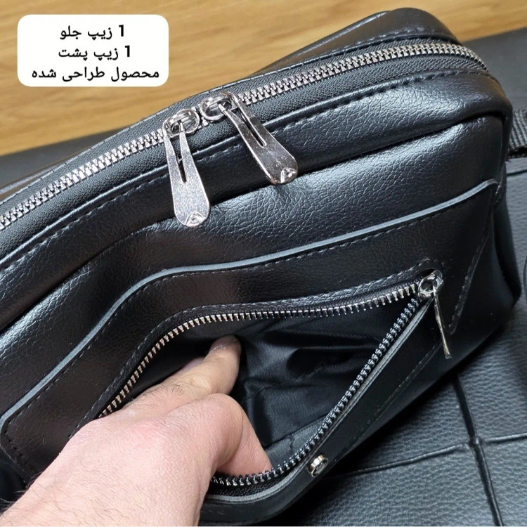 کیف دستی دوشی پاسپورتی مونت بلانک چرم خارجی درجه یک