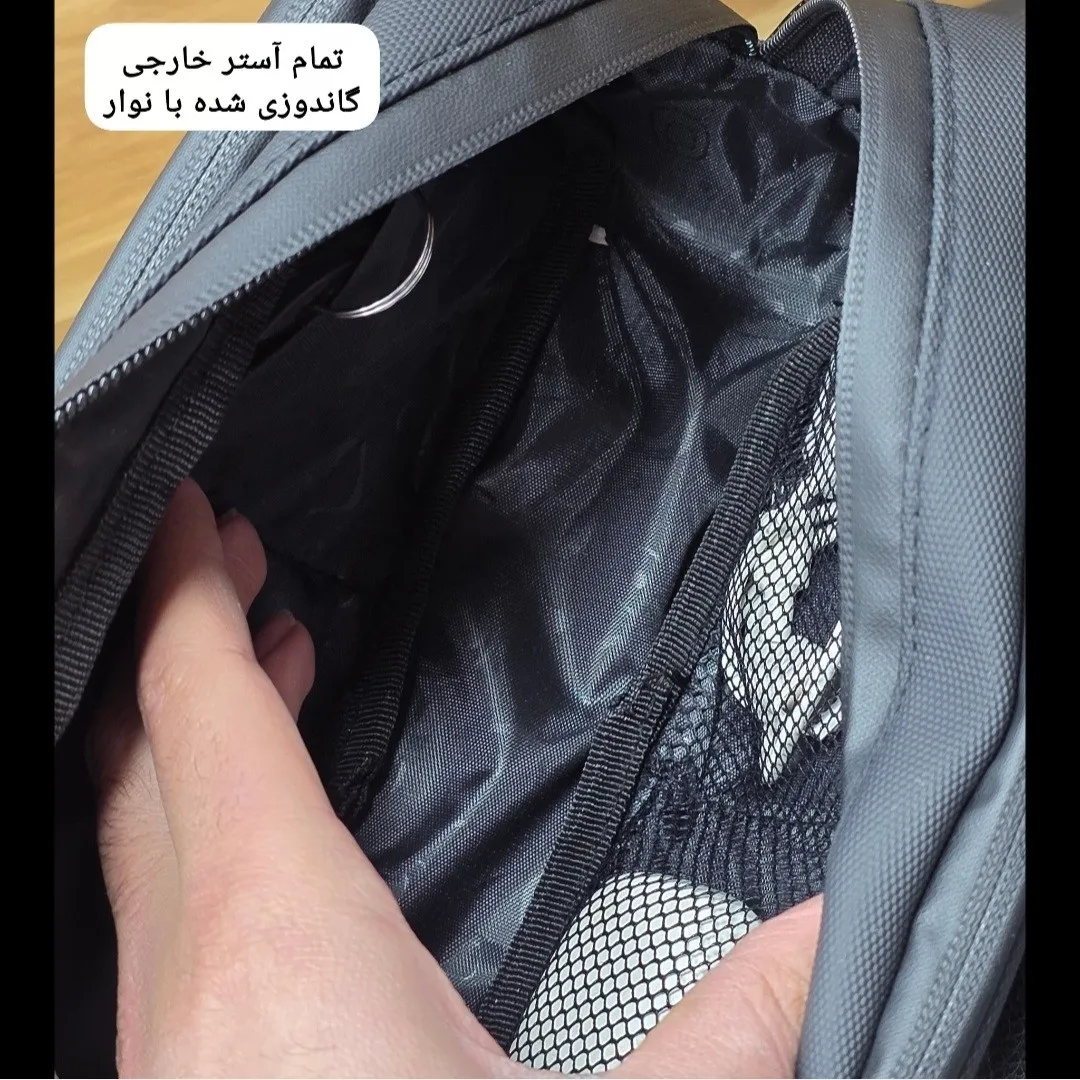 کیف دستی مردانه ضد آب گرین لاین جنس اسکین سیلیکون خارجی سه خانه