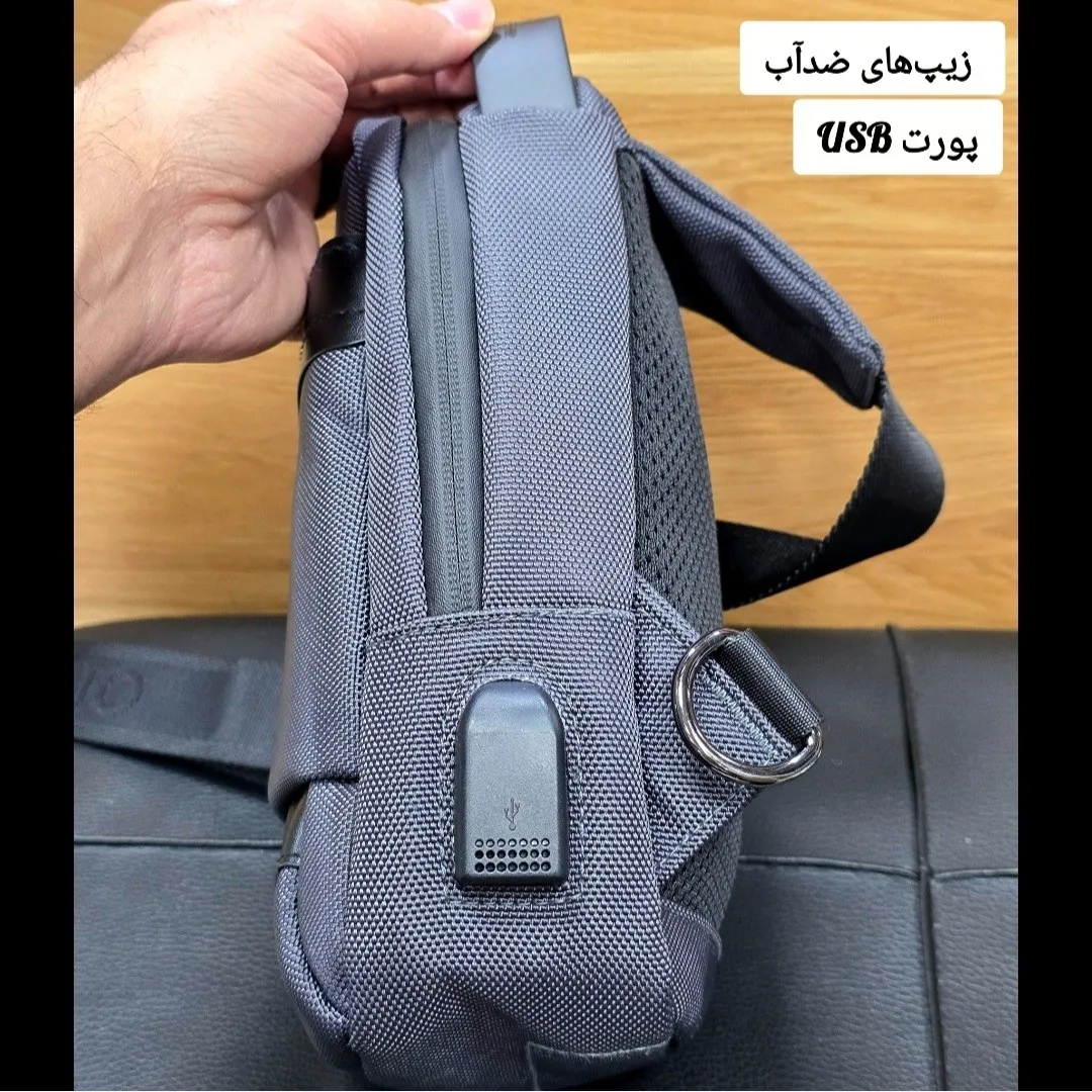 بادی بگ مردانه وارداتی برزنتی جیتو مدل JITUO ضدآب با پورت USB