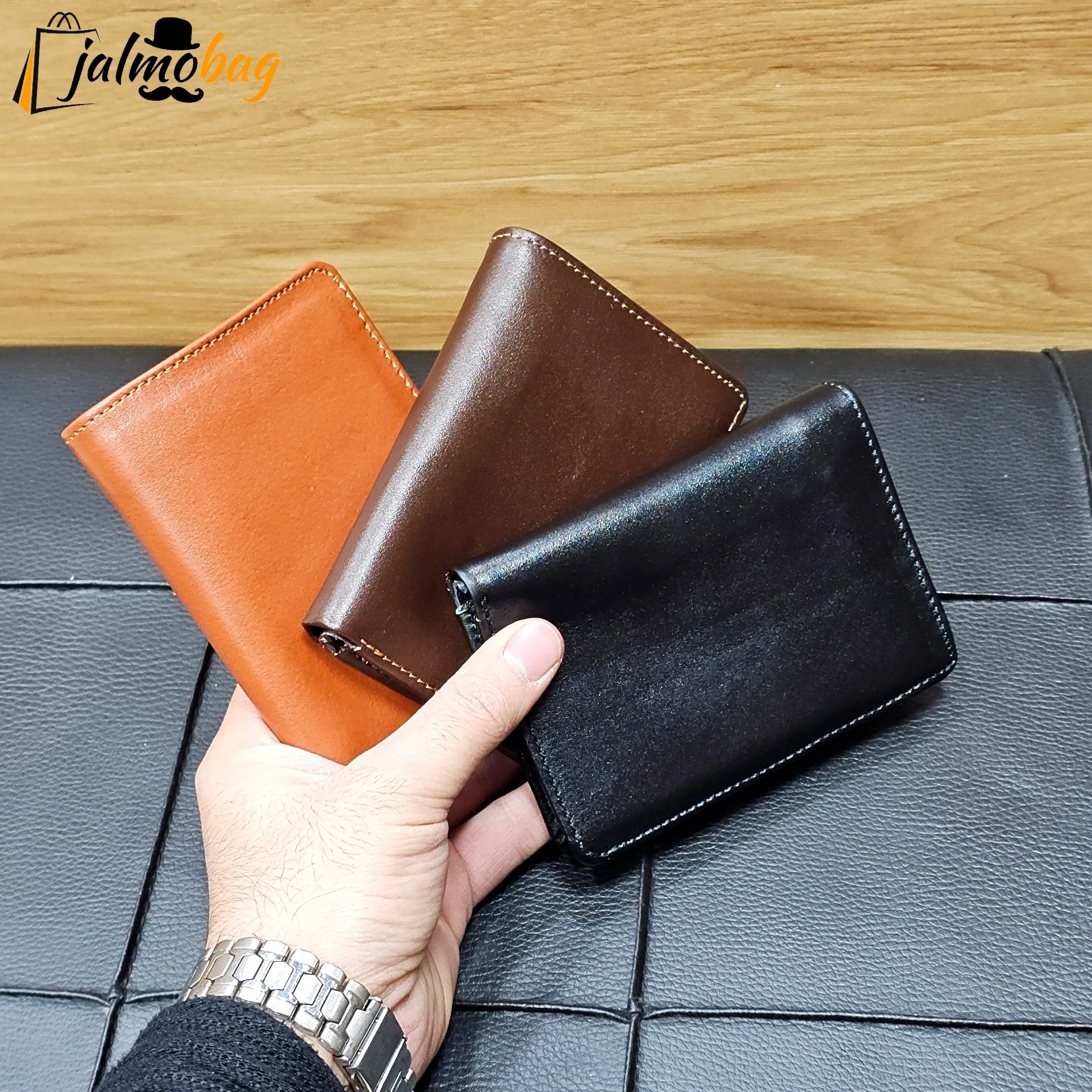 کیف پول جیبی چرم طبیعی گاوی