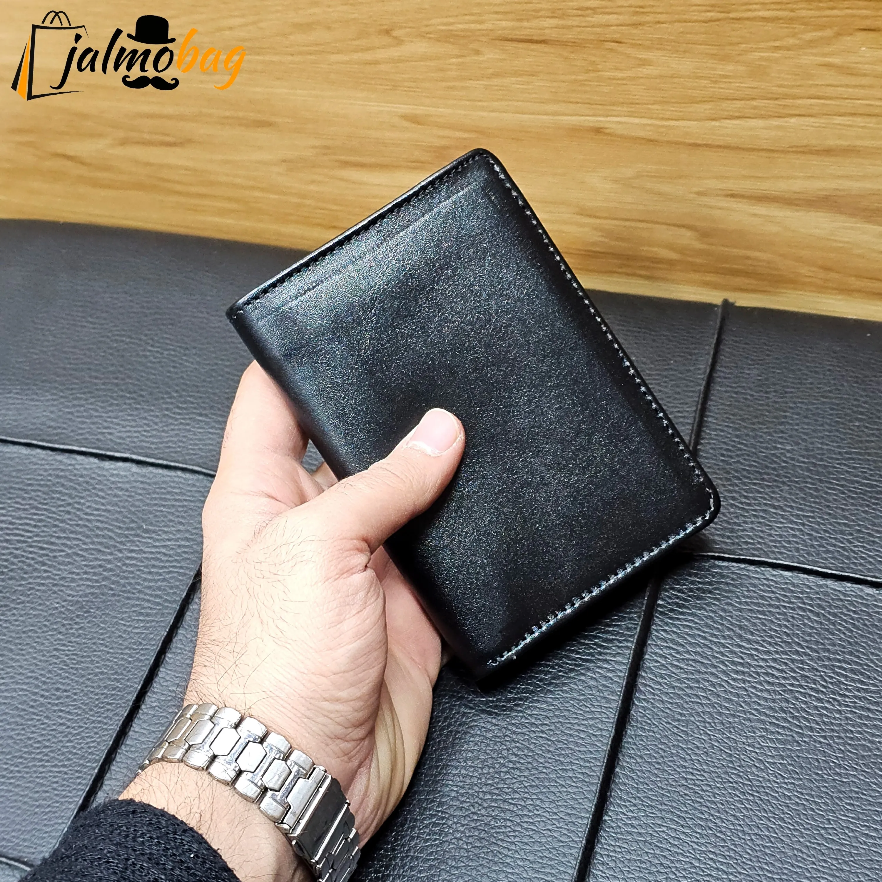 کیف پول جیبی چرم طبیعی گاوی
