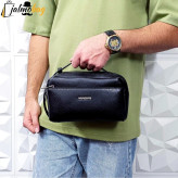 کیف دستی مردانه چرم صنعتی ضد خش شوزبگ دو خانه