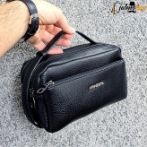 کیف دستی مردانه چرم صنعتی ضد خش شوزبگ دو خانه