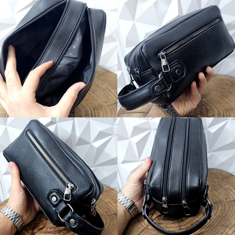 کیف دستی مردانه چرمی شوزبگ دو خانه چرم صنعتی خارجی