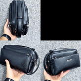 کیف دستی مردانه چرم صنعتی ضد خش دو خانه مدل شوزبگ