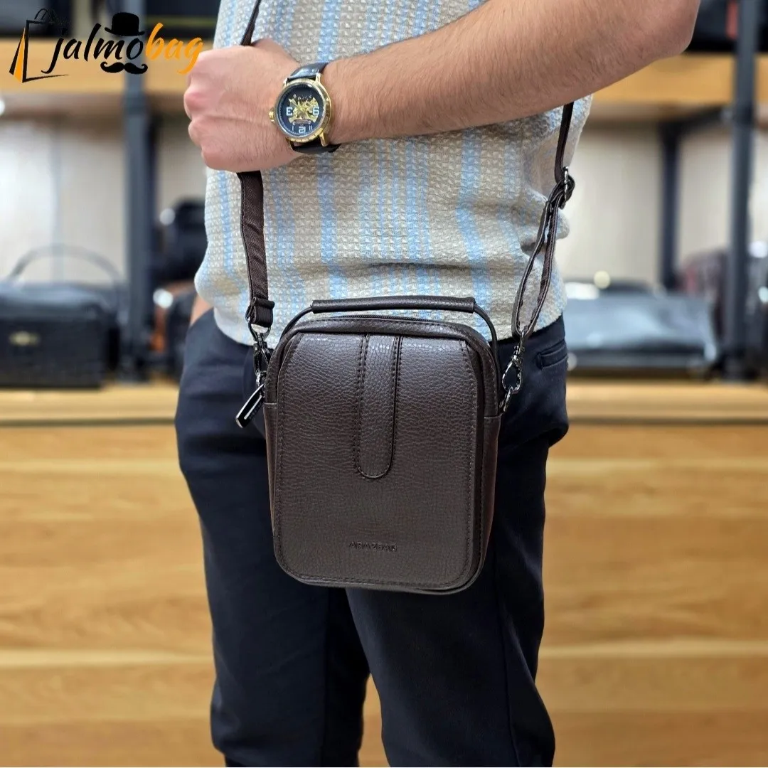 کیف دوشی دستی کوچک چرم صنعتی ضد خش کد 2202