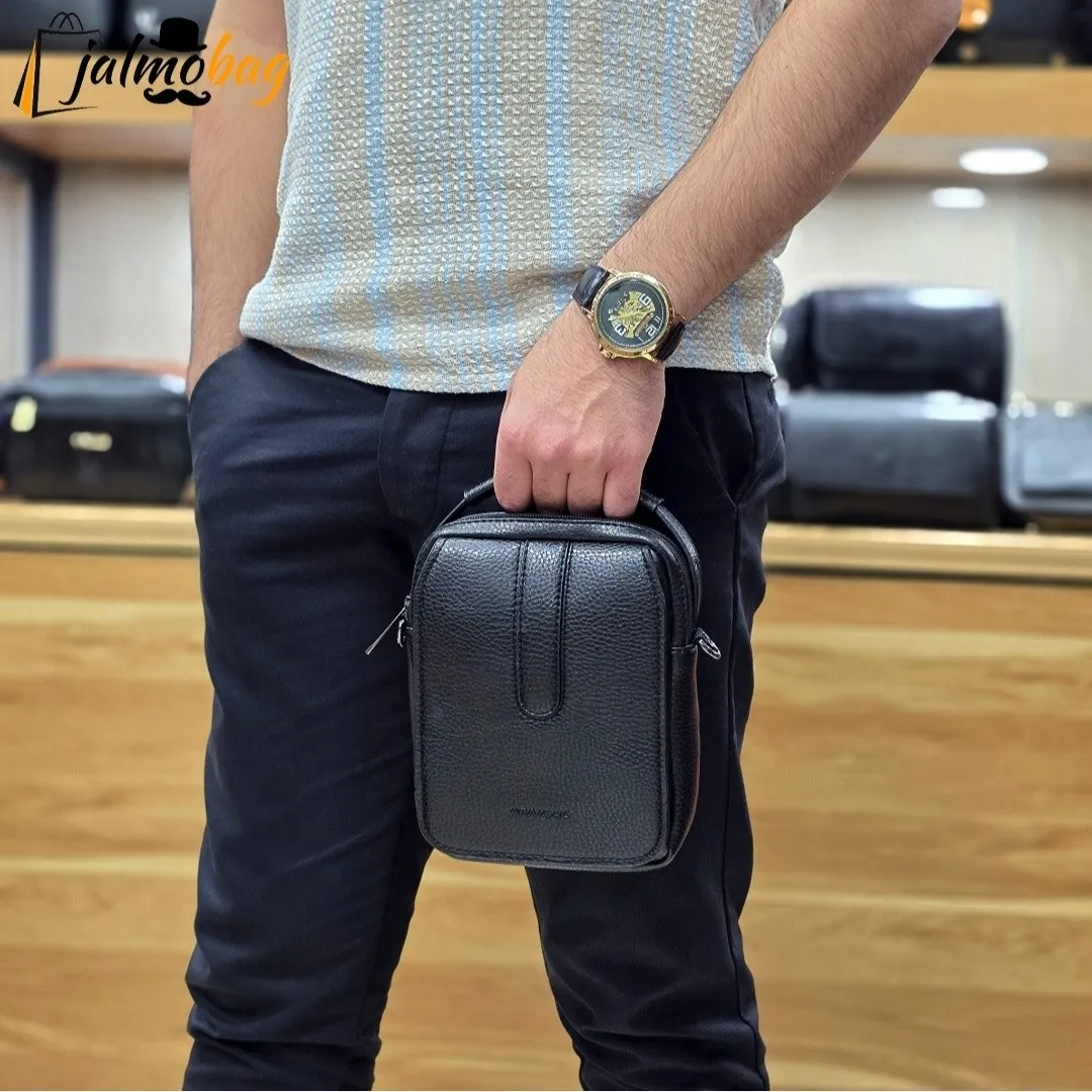 کیف دوشی دستی کوچک چرم صنعتی ضد خش کد 2202